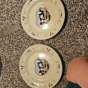 Set of 2 salad plates. Buttercup by Tienshan